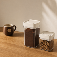 Conteneur de stockage de nourriture pour animaux de compagnie Thankhot, boîte en plastique hermétique avec couvercle, pot pour nourriture pour chiens et chats, stockage de céréales de cuisine pour croquettes et friandises