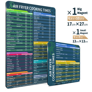 Tabla de Referencia Magnética de Tiempos de Cocción para Freidoras de Aire, Juego de Hojas Magnéticas para Freír - Product Image 3