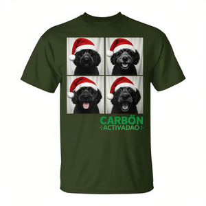 Camiseta navideña con foto de Santa Claus y perro caniche portugués - Product Image 2