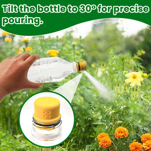 Boquilla de riego para tapa de botella, cabezal rociador de plástico DIY, boquilla portátil para riego de plantas de jardín, para riego de flores en macetas - Product Image 6