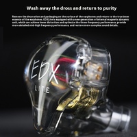 Audífonos KZ EDX Lite Desmontables con Cable Universal de 2 Pines, Auriculares IEM con Micrófono, Potentes Bajos Dinámicos, Conector de 3.5mm con Cable