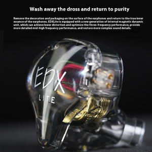 Audífonos KZ EDX Lite Desmontables con Cable Universal de <span class=keywords><strong>2</strong></span> Pines, Auriculares IEM con Micrófono, Potentes Bajos Dinámicos, Conector de 3.5mm con Cable - Product Image 3