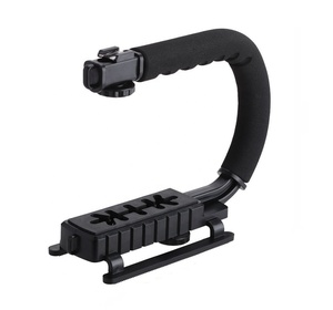 Stabilisateur de cardan portable en forme de U, pour appareil photo DSLR <span class=keywords><strong>Go</strong></span> <span class=keywords><strong>Pro</strong></span> <span class=keywords><strong>9</strong></span>, avec simple chaussure chaude, lumière de remplissage pour Microphone - Product Image 1