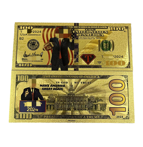 America EX-President 100 dollars carte d'argent <span class=keywords><strong>en</strong></span> plastique 24k feuille d'<span class=keywords><strong>or</strong></span> plaqué billet de banque - Product Image 2