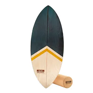 Vente chaude 2025new Planche d'équilibre en bois Gym avec Fitness Planche d'équilibre à rouleaux en bois faite à la main pour les débutants Planches d'équilibrage - Product Image 5