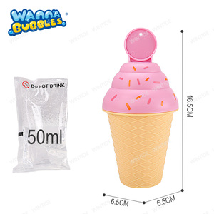 Wanna Bubbles ODM OEM Vente en gros Jouet bâton à bulles de crème glacée sans désordre avec solution à bulles en sachet de 50 ml pour enfants, pour jeux d'été en extérieur - Product Image 6