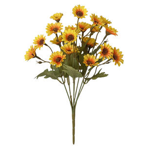 Bouquet de fleurs artificielles de marguerites Bellis Perennis pour la décoration de la maison et de mariage, vente en gros à prix réduit - Product Image 2