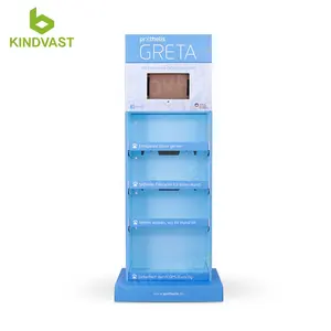 Creativity Corrugated Cardboard Display Stand With Lcd Screen For Electronics Display