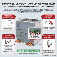 Alimentation industrielle sur rail DIN 240W 48V 10A, convertisseur AC/DC simple avec PFC, certifiée CE ROHS TUV pour l'automatisation