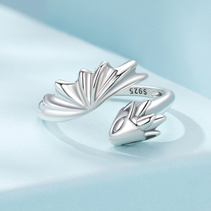 Anillo abierto de Dragón Volador Retro de Plata de Ley 925, anillo de dedo 3D oxidado para mujer, joyería fina, regalo de fiesta SCR1017 - Product Image 3