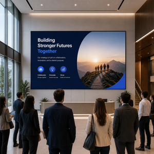 Écran LED intérieur P1.25 à service frontal pour salle de conférence, mur vidéo publicitaire commercial YLJ1.2 - Product Image 1