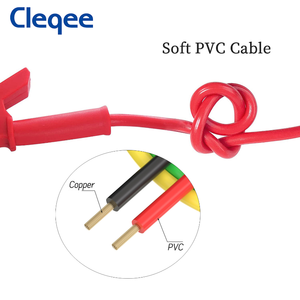 Cleqee P1037 4Mm Steker Pisang Ke Buaya Klip Uji Memimpin Kit Klem Buaya Multimeter Kabel 1M Kawat 1000V/15A - Product Image 6