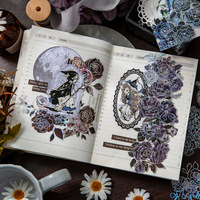 Journal de fleurs, autocollant pour scrapbooking, 6 modèles, 20 pièces/paquet