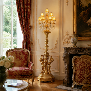 <span class=keywords><strong>Lampadaire</strong></span> Angel Branch avec sculpture de vigne, décoratif, style Cirrus, <span class=keywords><strong>pour</strong></span> hôtel, palais, style Rococo, en cuivre, modèle Boy Play - Product Image 3