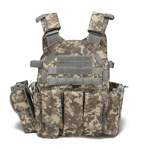 Chiến thuật tấm tàu sân bay 6094 Nylon săn bắn vest với Molle Pouch hệ thống, 5.56/7.62 Mag Tương thích & Armor Túi - Product Image 2