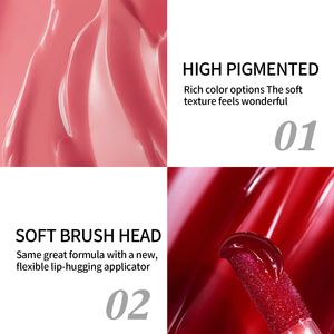 Cosmétiques Maquillage Gloss à lèvres longue tenue Vegan Haute qualité Haute pigmentation Paillettes Gloss nude Brillant Gloss à lèvres diamant - Product Image 3