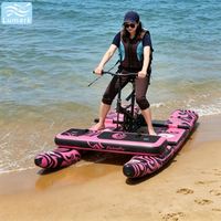 Bicyclette aquatique SUP à pontons plats, un siège, cadre en aluminium avec plateforme avant hydrodynamique pour lac, pliable, de Chine, Lumark