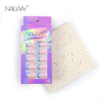 Faux-ongles ABS courts et personnalisés de haute qualité, couverture complète, 24 pièces