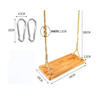 Kapalı ahşap salıncak koltuğu ağır ahşap ağaç salıncaklar çocuklar için yetişkin çocuk açık
