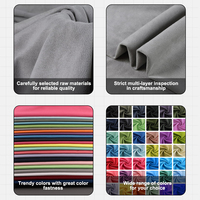 Tissu en microfibre suédée 200 g/m² double face pour rembourrage de coussins et bancs, largeur 65 pouces, fourni directement par l'usine