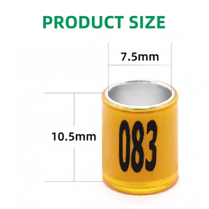 Groen Rood Zwart Geel Kleur Duif Voet Ringen Aluminium Plastic Pluimvee Beenbanden Duif Voetmarkeringen Beenring - Product Image 2
