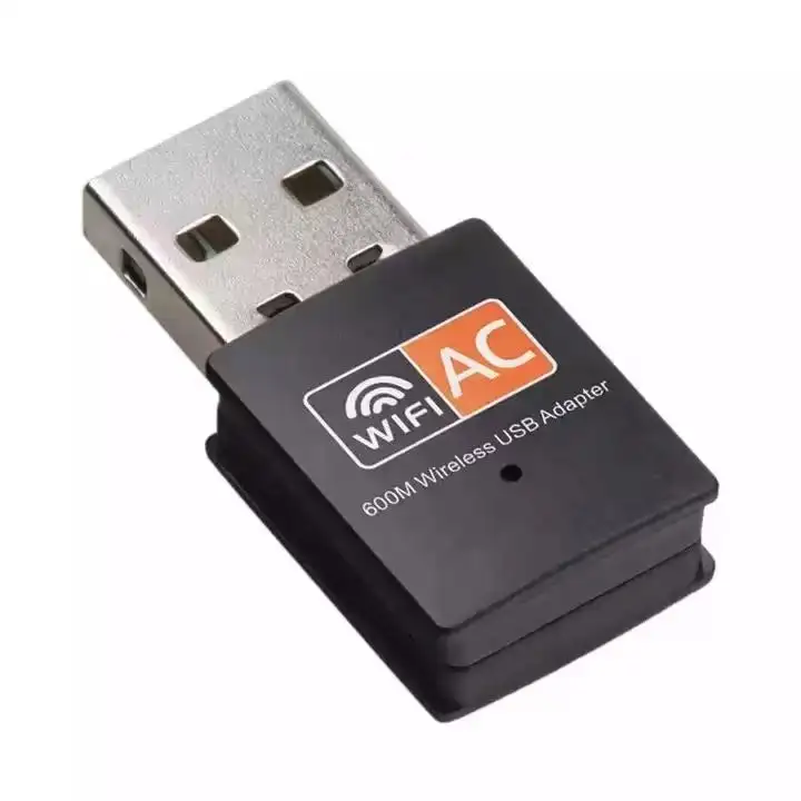 RTL8811 adaptor Wifi Chip USB, Dongle Wifi USB nirkabel 600M untuk PC