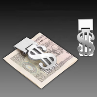 Pince à billets en acier inoxydable en gros, pince à billets en métal créative gravable, pince à billets personnalisée avec logo, sublimation