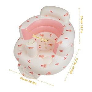 Nouvelle arrivée : chaise d'apprentissage portable pour bébé de 4 à 12 mois, siège gonflable en PVC pour l'apprentissage de la position assise - Product Image 2