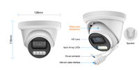 Caméra IP POE 4MP compatible HIK, détection IA, lumière hybride intelligente, vision nocturne couleur en option, caméra dôme intérieure/extérieure
