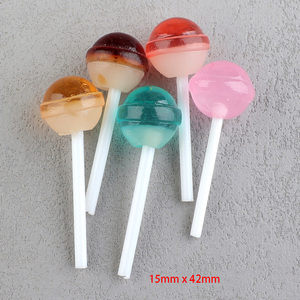 Đáng yêu 3D thu nhỏ cà rốt vòng trái tim Lollipop đường Ổ nhự<span class=keywords><strong>a</strong></span> Cabochon quyến rũ với thanh - Product Image 4