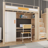 Lit superposé double en acier métallique moderne personnalisé escalier lit superposé de haute qualité armoire de bureau pour enfants étudiants pour le salon hôtel