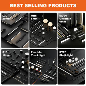 Lampu Sorot <span class=keywords><strong>LED</strong></span> Modern Trendi untuk Dekorasi Rumah, Lampu Plafon Linear Magnetik untuk Kamar Tidur - Product Image 2