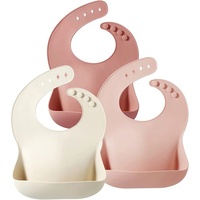 Bavoirs jetables en silicone pour bébé, bavoirs d'alimentation en silicone personnalisés, bavoirs en silicone pour bébé