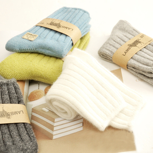 Bán Buôn Mùa Đông Dày Cashmere Vớ Len Ấm Cúng Rắn Màu Cừu Len Phụ Nữ Vớ - Product Image 1