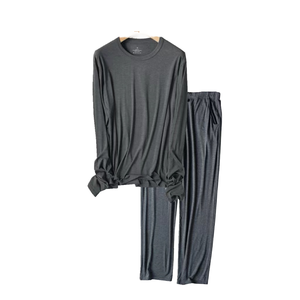 Conjunto de Pijamas para Hombre de Talla Grande, Modal 190G, Transpirable, Casual, para Todas las Temporadas, Pantalones Largos, Ropa de Dormir, Ropa para el Hogar - Product Image 1