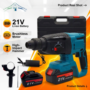 Martillo Rotatorio Inalámbrico Profesional de 21V, Martillo Perforador Eléctrico Industrial de 24mm para Construcción de Hormigón y Mampostería - Product Image 1