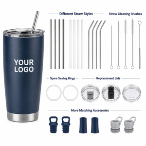 Custom Logo 20oz Compact Car Tumbler 304 Stainless Steel Vacuum Insulated Travel Mug With Straw For <b>Hot</b> and Cold <b>Drinks</b> Daily - Product Image 5