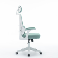 Chaise d'ordinateur minimaliste et confortable en maille verte Chaise de bureau ergonomique avec soutien lombaire
