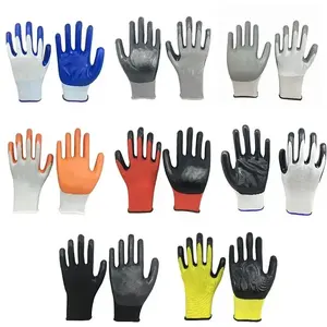 SONICE Wholesale Cheap Anti-slip Garden Industry Construction Mechanic Safety Work Dipped Guantes De Nitrilo Gloves