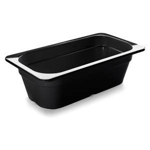 Contenitore per Alimenti in Melamina 1,3L Nero Rettangolare per Conservazione - Product Image 1
