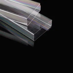 JUFENGカスタマイズ透明長方形アクリルチューブ透明プラスチック長方形PMMAチューブ