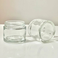 Bouteilles de vitamines en verre de qualité alimentaire rondes vides de 2 oz 60ml Contenants de complément alimentaire pour capsules avec couvercles en aluminium