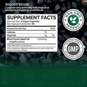 Suplemento herbario OEM/ODM para apoyar la salud inmunológica, cápsulas blandas de aceite de semilla negra de alta calidad para adultos - Product Image 2