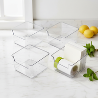 Organiseurs de tiroirs de bureau transparents en plastique, séparateurs de tiroirs, boîte de rangement transparente de petite taille, boîte à bonbons