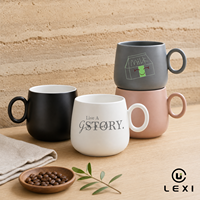 Ensemble de tasses en céramique à motif de dessin animé laitier, à corps bicolore et intérieur blanc, vente en gros, pour la maison, la cuisine, le café, la table, les cadeaux et la décoration
