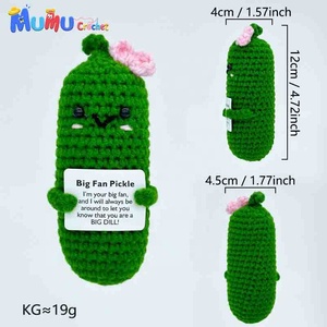 Pepino de Ganchillo Personalizado al por Mayor con Logotipo, Fabricante de Juguetes Amigurumi de Pepino, Precio de Fábrica, OEM - Product Image 2