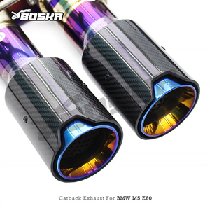 ท่อไอเสียแบบ Catback แบบกำหนดเองพร้อมปลายท่อ MP สำหรับ BMW M5 E60 5.0L ปี 2003-2010 ท่อไอเสียไทเทเนียม Boska Racing พร้อมวาล์วควบคุมเสียง - Product Image 6