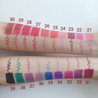 Nouveautés Crayon à lèvres mat OEM Multicolores Imperméable Vegan Crayon à lèvres mat Crayon à lèvres à label privé Facile à colorer Crayon à lèvres crème