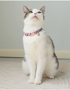 <span class=keywords><strong>Collar</strong></span> de Poliéster para Perro o Gato con Hebilla de Plástico de Seguridad, <span class=keywords><strong>Collar</strong></span> para Mascotas con Campana Pequeña de Colores y Estampado - Product Image 5