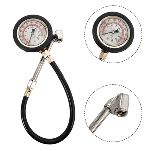 Manometri Meccanici Portatili con Tubo in Gomma, Misuratore di Pressione per Pneumatici Auto - Product Image 2